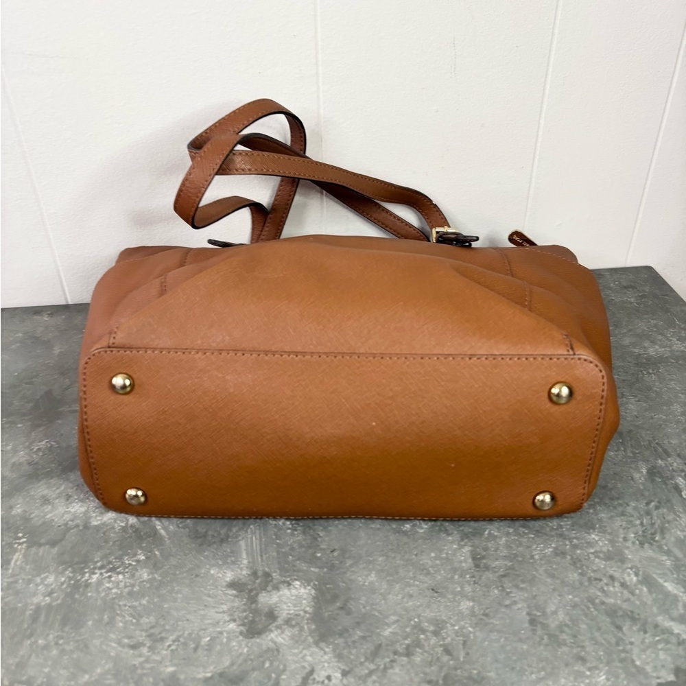 Michael Kors brown Saffiano leather Jet Set Top-Zip Tote bag - Picture 8 of 16